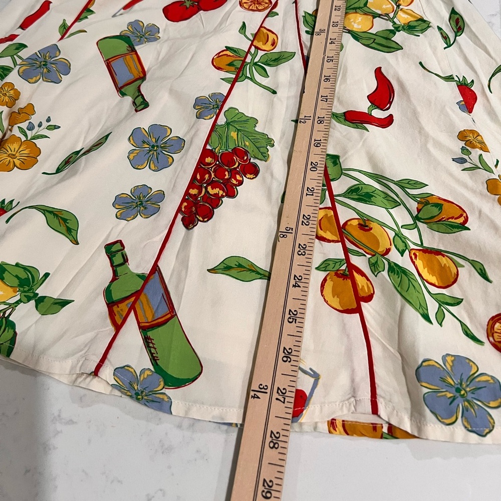 Japna Cream Sundress with Fruit & Floral Print - Picture 8 of 11